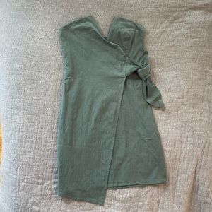 Mini Green Wrap Dress